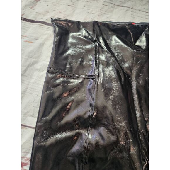 Spanx Faux Patent Leather Leggings Size XL NWT - Picture 5 of 7